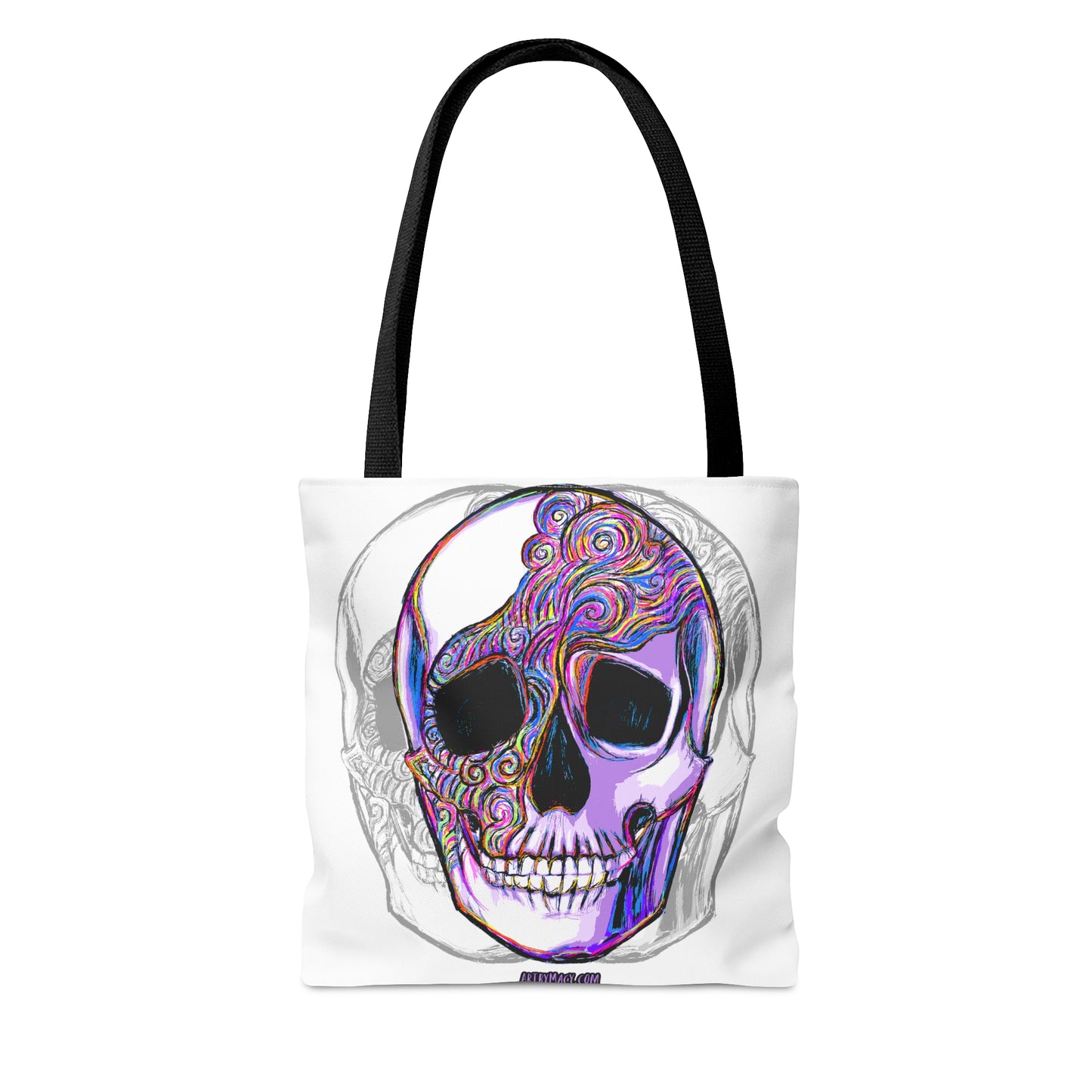 Purple Swirl Skull Tote