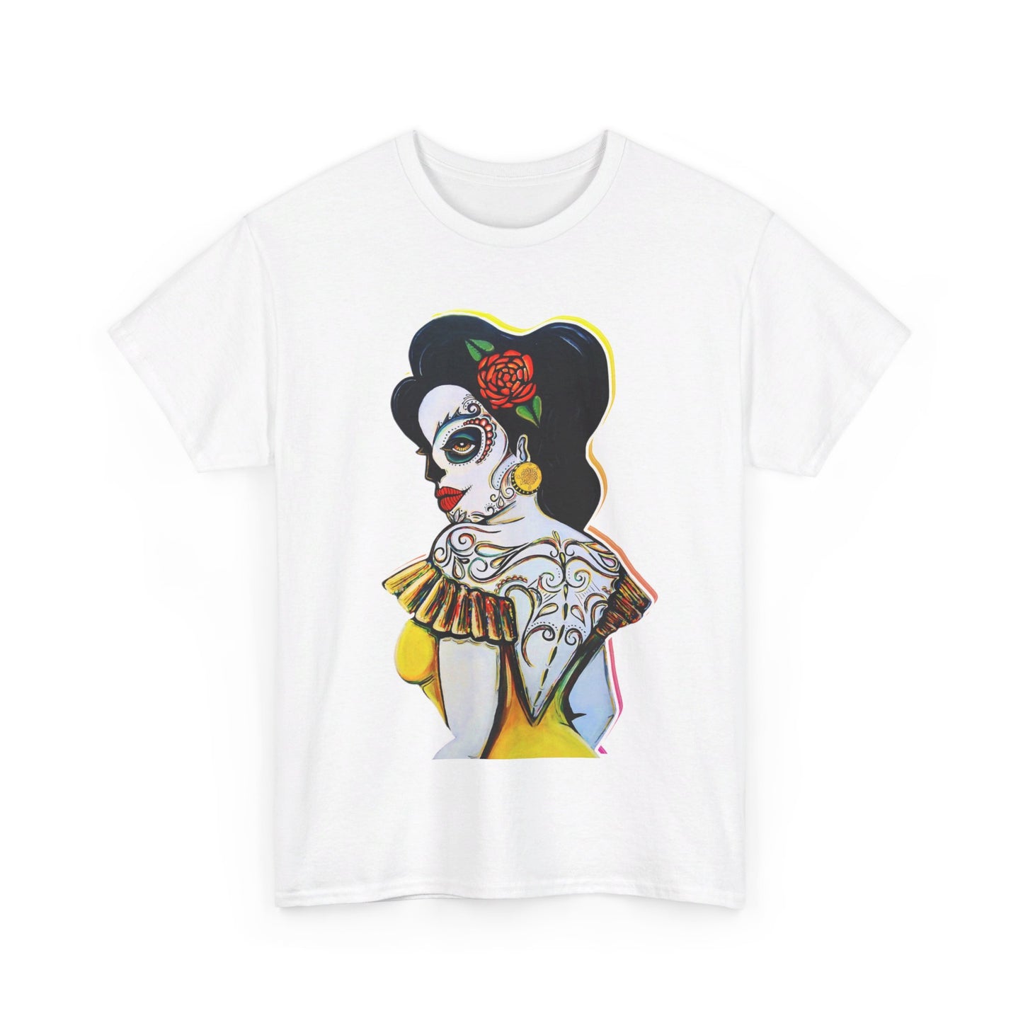 Art By Macy- Catrina Queen- Day of the Dead - Unisex- T-shirt- Original Artwork- Multicolor- Cotton- New- Up to 5x