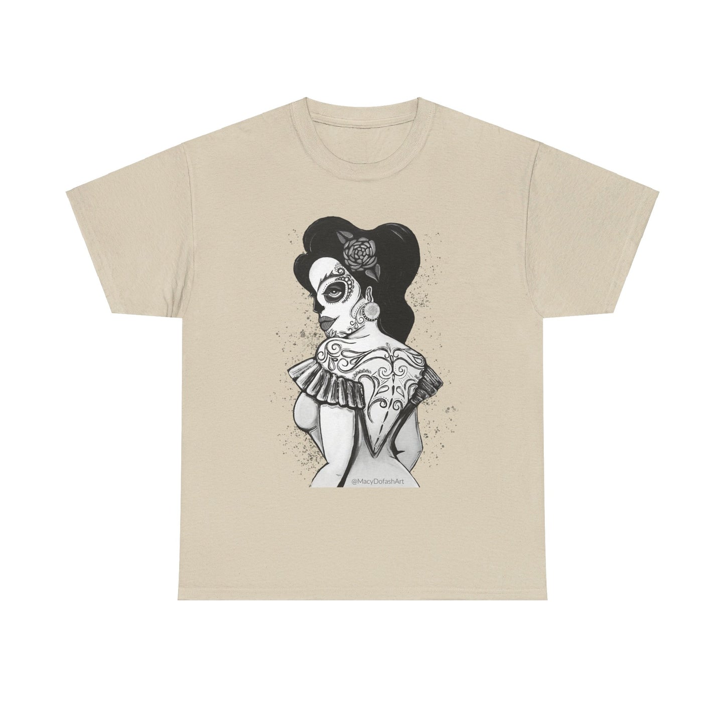 Art By Macy- Catrina Queen- Unisex- T-shirt- Original Artwork- Multicolor- Cotton- New- Up to 5x