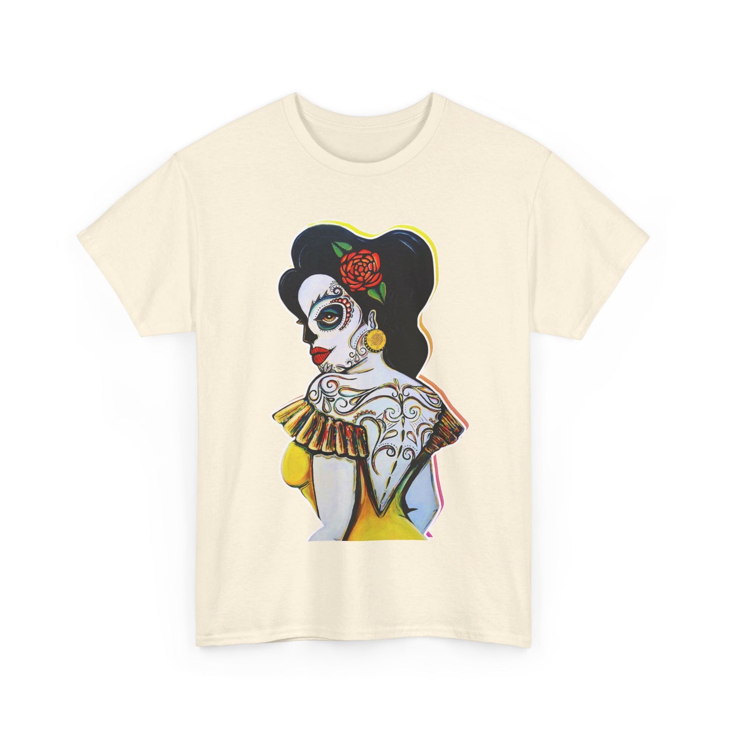 Art By Macy- Catrina Queen- Day of the Dead - Unisex- T-shirt- Original Artwork- Multicolor- Cotton- New- Up to 5x