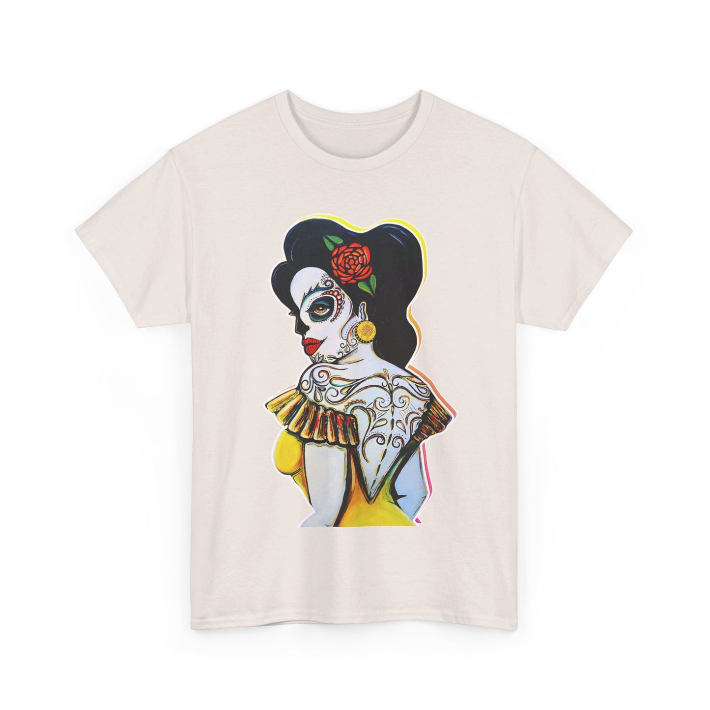 Art By Macy- Catrina Queen- Day of the Dead - Unisex- T-shirt- Original Artwork- Multicolor- Cotton- New- Up to 5x