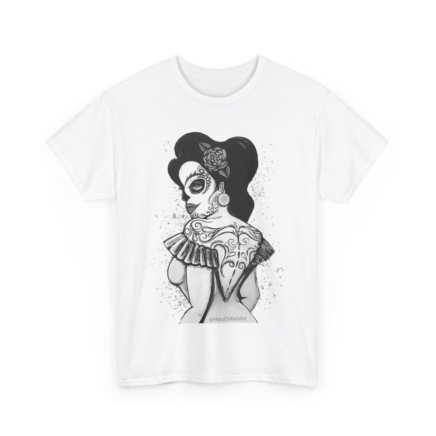 Art By Macy- Catrina Queen- Unisex- T-shirt- Original Artwork- Multicolor- Cotton- New- Up to 5x