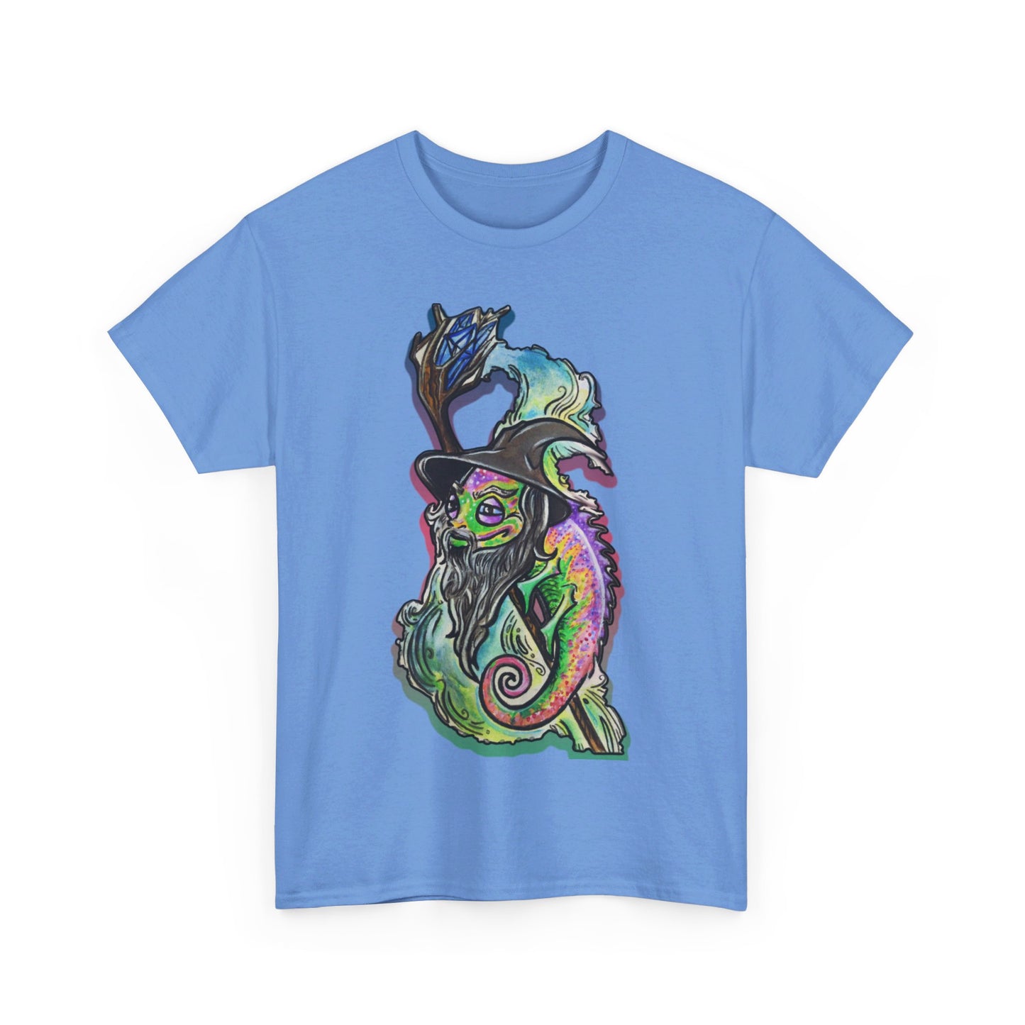 Art By Macy- Gandalf Chameleon - Unisex- T-shirt- Original Artwork- Multicolor- Cotton- New- Up to 5x