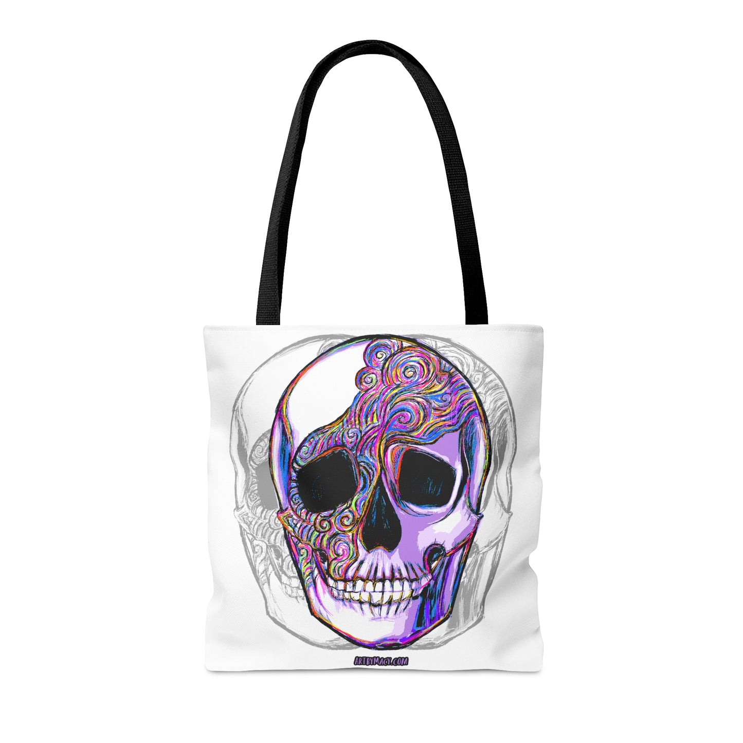 Purple Swirl Skull Tote