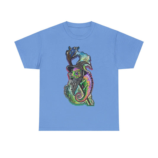 Art By Macy- Gandalf Chameleon - Unisex- T-shirt- Original Artwork- Multicolor- Cotton- New- Up to 5x